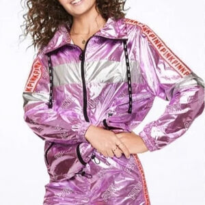 Victoria’s Secret PINK Metallic Anorak Windbreaker Jacket XS/S